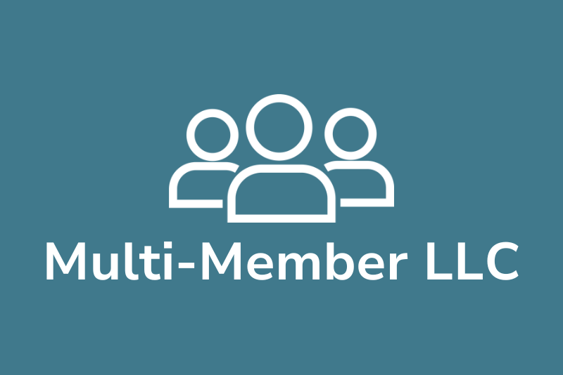 Multi-Member LLC Text With Outline People