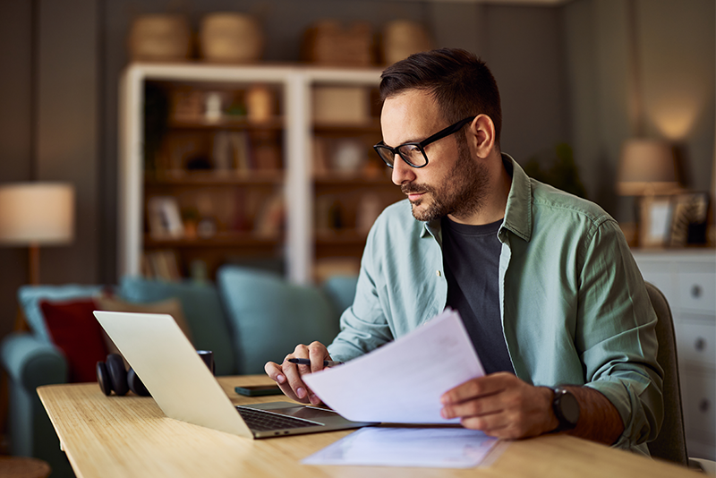 Man Working on Laptop