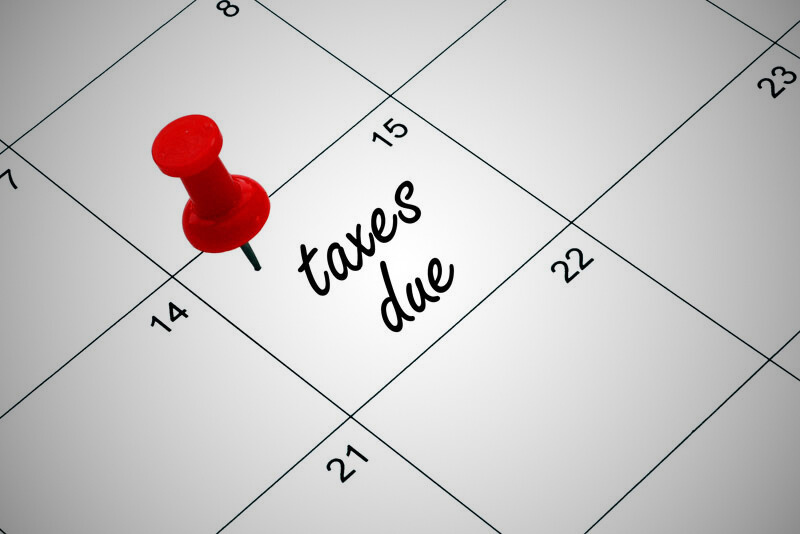 Taxes Due Written on a Calendar