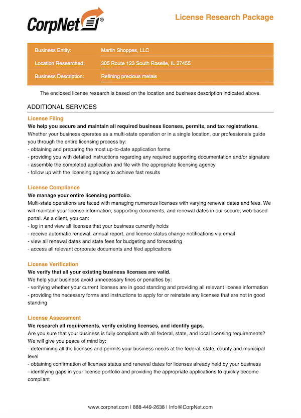 Business License Report Sample v3 Business License Report Sample v3